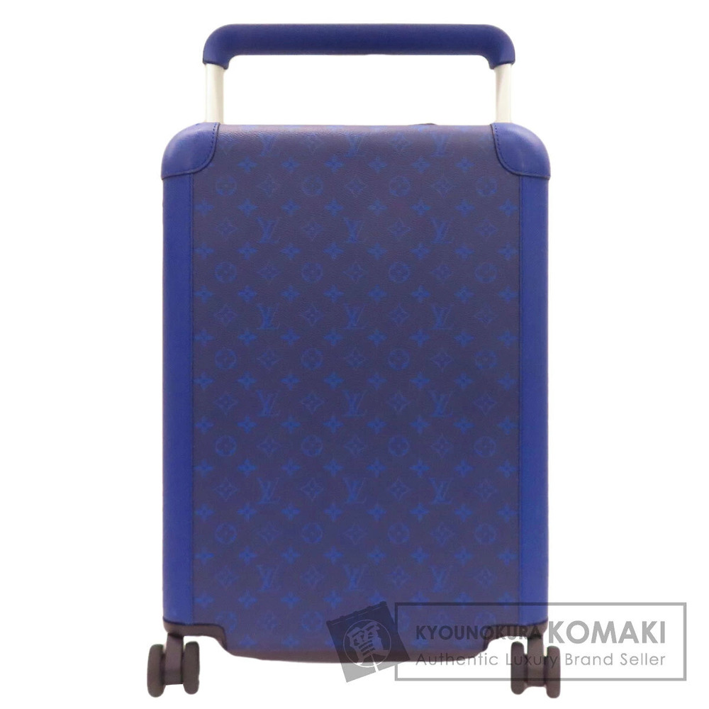 Louis Vuitton Horizon Carry Bag Taiga Leather Carry On Suitcase Blue